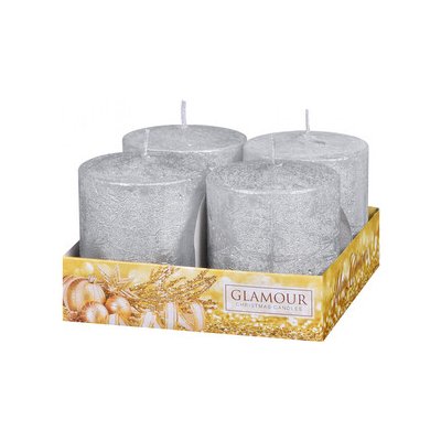 Nohel Garden Svíčky adventní rustikální metalická d6x7cm 4ks – Hledejceny.cz