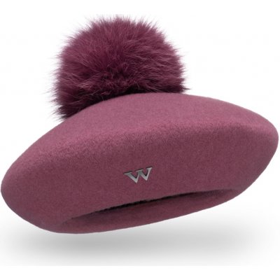 Krumlovanka dámský baret s bambulí W-0005/506 fialový – Hledejceny.cz
