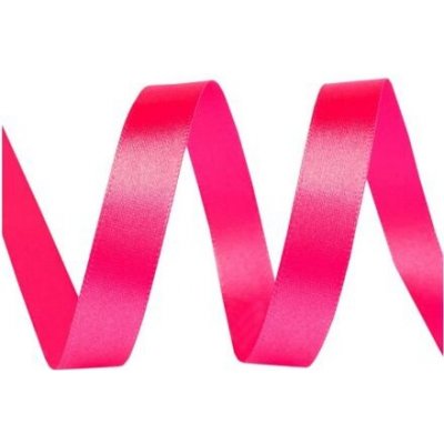 Atlasová stuha (12 mm x 5 m) barva 14 růžová – Zboží Dáma