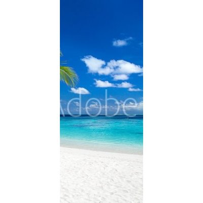 WEBLUX 151547263 Samolepka na dveře fólie coco palm panorama wide format on tropical paradise dream beach kokosový palmový panoramatický široký formát na pláži snů v tr rozměry 90 x 220 cm – Zbozi.Blesk.cz