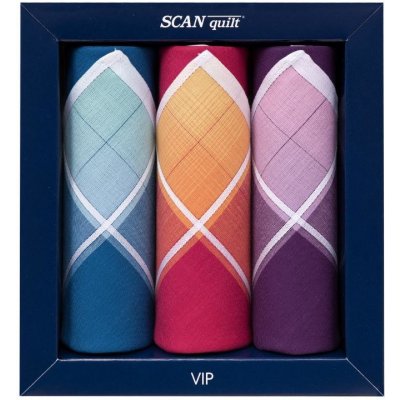 SCANquilt dámské kapesníky VIP 3 ks barevná L73 28x28 cm – Zboží Dáma