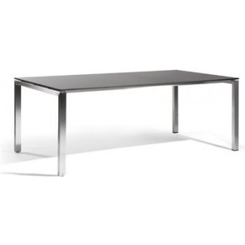 Manutti Jídelní stůl Trento, obdélníkový 150x90x75 cm, hliníkový rám bílý, deska keramika 6mm dekor white