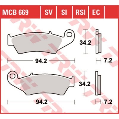 Přední brzdové destičky TRW / Lucas Honda CRF 250 R 2004 - 2017 směs SI | Zboží Auto