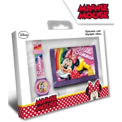 Euroswan Dárkový set hodinky a peněženka Minnie Mouse Summer – Zboží Mobilmania