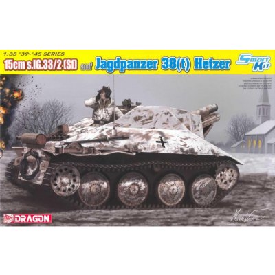 Models Dragon 15cm s.IG.33/2Sf auf Jagdpanzer 38t Hetzer Smart Kit 6489 1:35 – Zboží Mobilmania