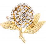 Biju Brož hortenzie zlatá 9002055 – Zboží Dáma