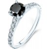 Prsteny Savicki zásnubní prsten Share Your Love bílé zlato černý diamant diamanty SYL P6CZD B