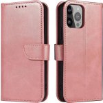 Hurtel Peněženka se stojánkem pro iPhone 15 Plus Magnetické pouzdro - růžové – Zboží Mobilmania