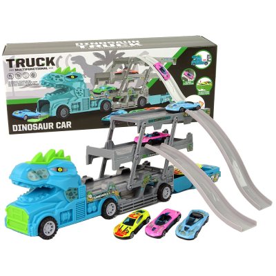 Dino Majlo Toys Odtahové auto se 3 autíčky a 2 skluzavkamiTruck – Zbozi.Blesk.cz