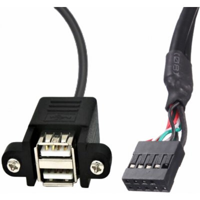 W-star USB/A female 2x na 9pin konektor 2USBPAN9P – Zboží Mobilmania