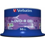 Verbatim DVD+R DL 8,5GB 8x, AZO, spindle, 50ks (43758) – Zboží Mobilmania