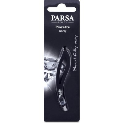 Parsa Beauty pinzeta zkosená zahnutá 1 ks – Zboží Dáma