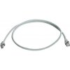 síťový kabel Telegärtner L00000A0072 RJ45, CAT 6A, S/FTP, 0.5m, šedý