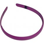 Plastová matná čelenka rovná 1.3cm - fialová – Hledejceny.cz