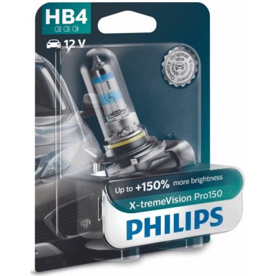 Philips X-tremeVision Pro150 HB4 12V 51W P22d 9006XVPB1 – Zboží Mobilmania