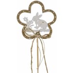 Zajíček v kytičce zápich 8x8/36 cm – Sleviste.cz