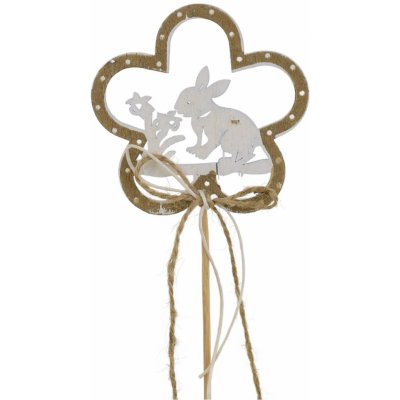 Zajíček v kytičce zápich 8x8/36 cm – Sleviste.cz