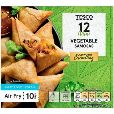 Tesco Zeleninová směs s kořením zabalená v křupavém filo těstě 12 ks 216g – Hledejceny.cz