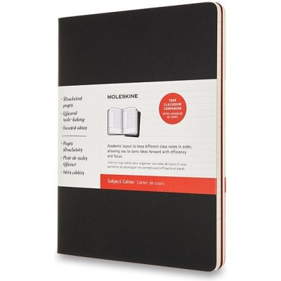 Moleskine Sešity Subject Cahier XL, čistý, 2 ks, černá/vínová B5, 80 listů – Zbozi.Blesk.cz