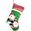 Vánoční dekorace Dommio Vánoční textilní bota s aplikací