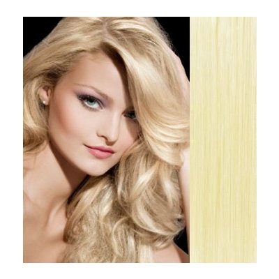 Vlasy pro metodu Pu Extension TapeX Tape Hair Tape in 50cm nejsvětlejší blond – Zboží Dáma