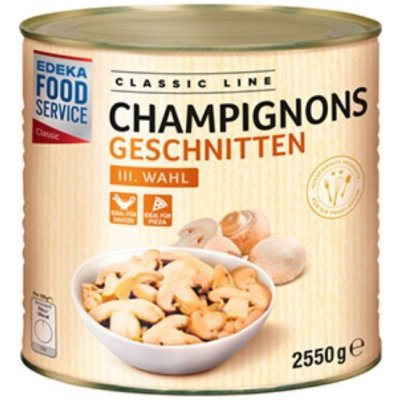 Edeka Food Plátky žampionů výběr 2,55 kg – Zboží Dáma