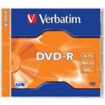 Verbatim DVD-R 4,7GB 16x, jewel, 1ks (43518) – Hledejceny.cz