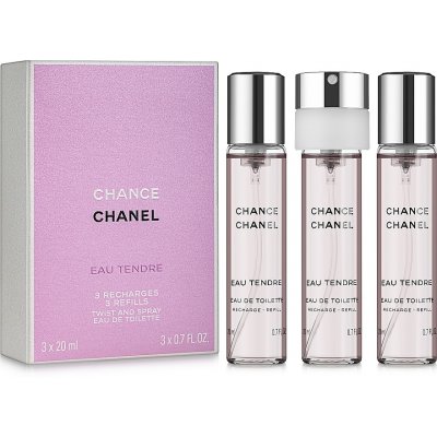 Chanel Chance Eau Tendre toaletní voda dámská 3 x 20 ml náplň – Zboží Mobilmania