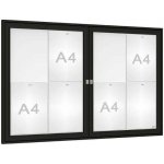 PROCITY Venkovní elegantní vitrína Tradition, 8 x A4 dvoukřídlá, černá | Zboží Auto