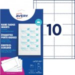 Avery Zweckform L4727-20 Papírové jmenovky 90x54 mm 200 ks bílé – Hledejceny.cz