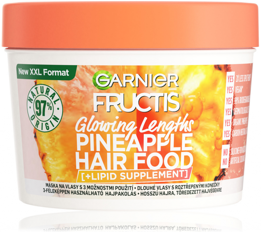 Garnier Fructis Hair Food Pineapple 3v1 maska pro dlouhé vlasy 400 ml