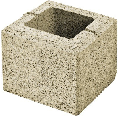 Betonový plot Rivago, poloviční kámen 20 x 20 x 16 cm, pískový