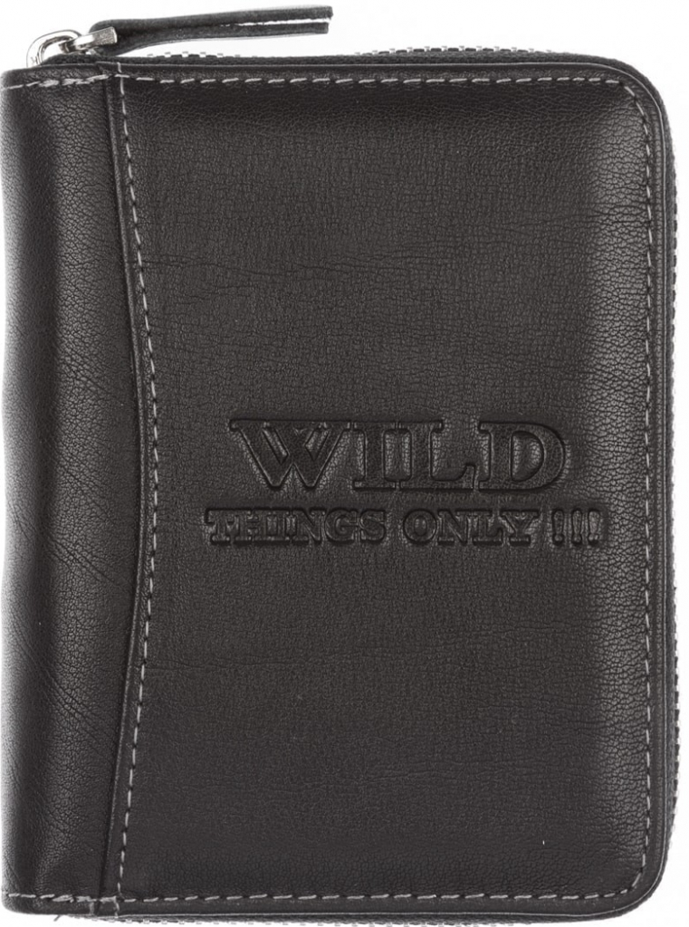 Wild kožená peněženka na zip 5508 černá
