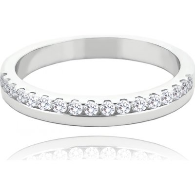Minet stříbrný snubní prsten s bílými zirkony JMAN0444SR – Zboží Mobilmania