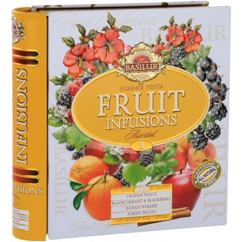 Basilur Fruit Infusions Book Summer Fiesta plech 32 x 1.8 g