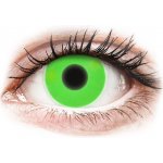 MaxVue Vision Crazy čočky UV Glow Green barevné svítící roční 2 čočky – Zboží Mobilmania