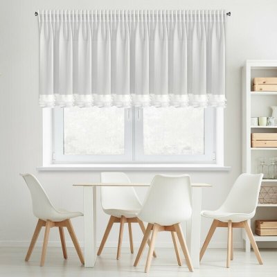 HOTOVÁ KRÁTKÁ ZÁCLONA LUISA NA PÁSCE 200X70CM BÍLÁ – Hledejceny.cz