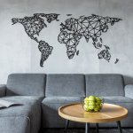 Nástěnná 3D mapa světa na zeď - Polygonální atlas – Zboží Mobilmania