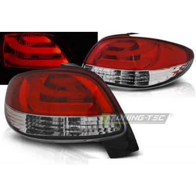 Peugeot 206 10.1998- zadní lampy red white LED BAR – Hledejceny.cz