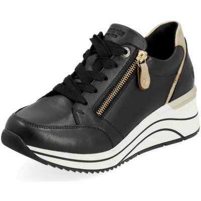 Remonte sneakersy D0T03-01 Schwarz Ginger-gold černá – Zboží Dáma