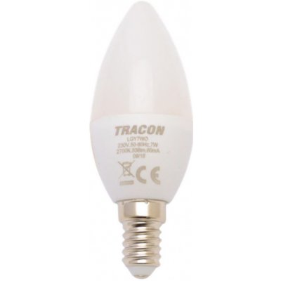 Tracon electric LED žárovka svíčka E14 7W neutrální bílá