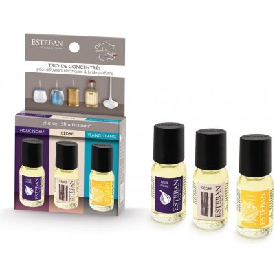 Estéban Paris Parfums sada 3 aroma olejů Fíky + Cedr + Ylang Yland 3 x 15 ml – Hledejceny.cz