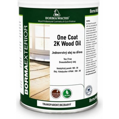 Borma Wachs One Coat 2K Wood Oil 0,5 l natur – Hledejceny.cz
