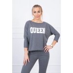 Fashionweek dámská sportovní tepláková souprava Queen K66977 grafit – Zboží Dáma