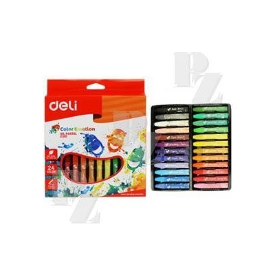 Olejové pastely voskovky DELI 24barev – Zboží Mobilmania