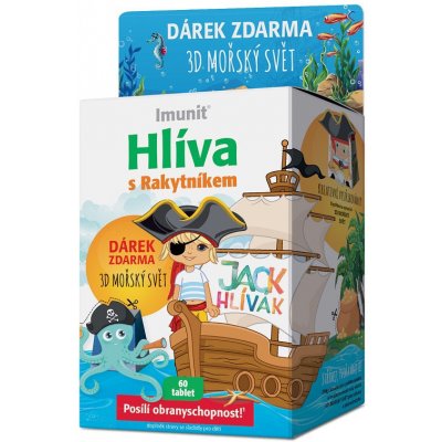 Jack Hlívák Hlíva pro děti 60 tablet + 3D mořský svět – Zboží Mobilmania