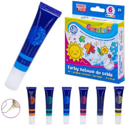 Astra CREATIVO Slupovací barvy na sklo 6x15ml 301122015 – Hledejceny.cz
