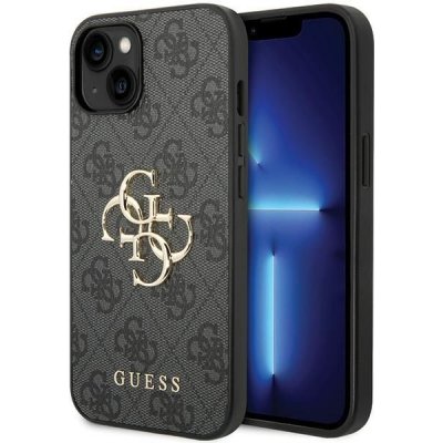 Guess iPhone 15 šedé HC PU Leather 4G Metal Logo – Zboží Mobilmania