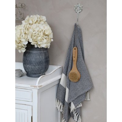Šedá antik terakotová váza se vzorem Cholet M - Ø 19*25 cm - Chic Antique – Hledejceny.cz