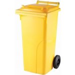 MEVA Plastová popelnice 120 litrů PVC hranatá žlutá – Hledejceny.cz